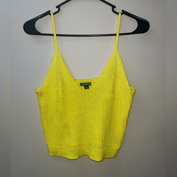 Yellow Knitted Crop top - Picture 1 of 4